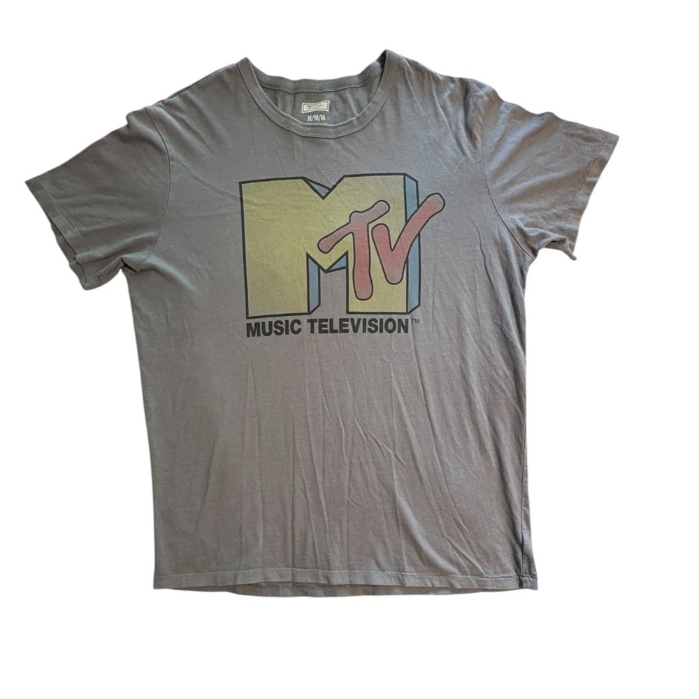 Tailgate‎ MTV Music Television Graphic T-Shirt Mens Medium Grey Retro Logo 2019